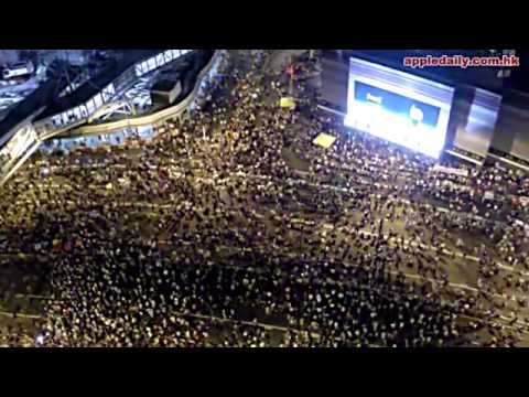 Luftaufnahmen der Hongkonger Pro-Demokratie-Proteste