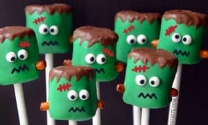Frankenstein Marshmallow Pops