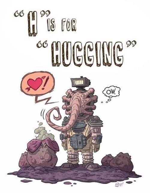 H is for Hugging