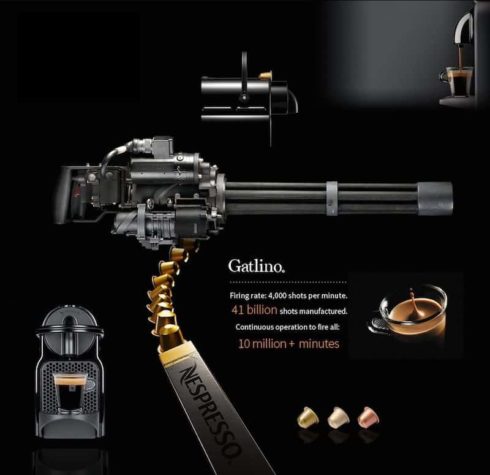 Nespresso Gatlino - Pistola Gatling Espresso
