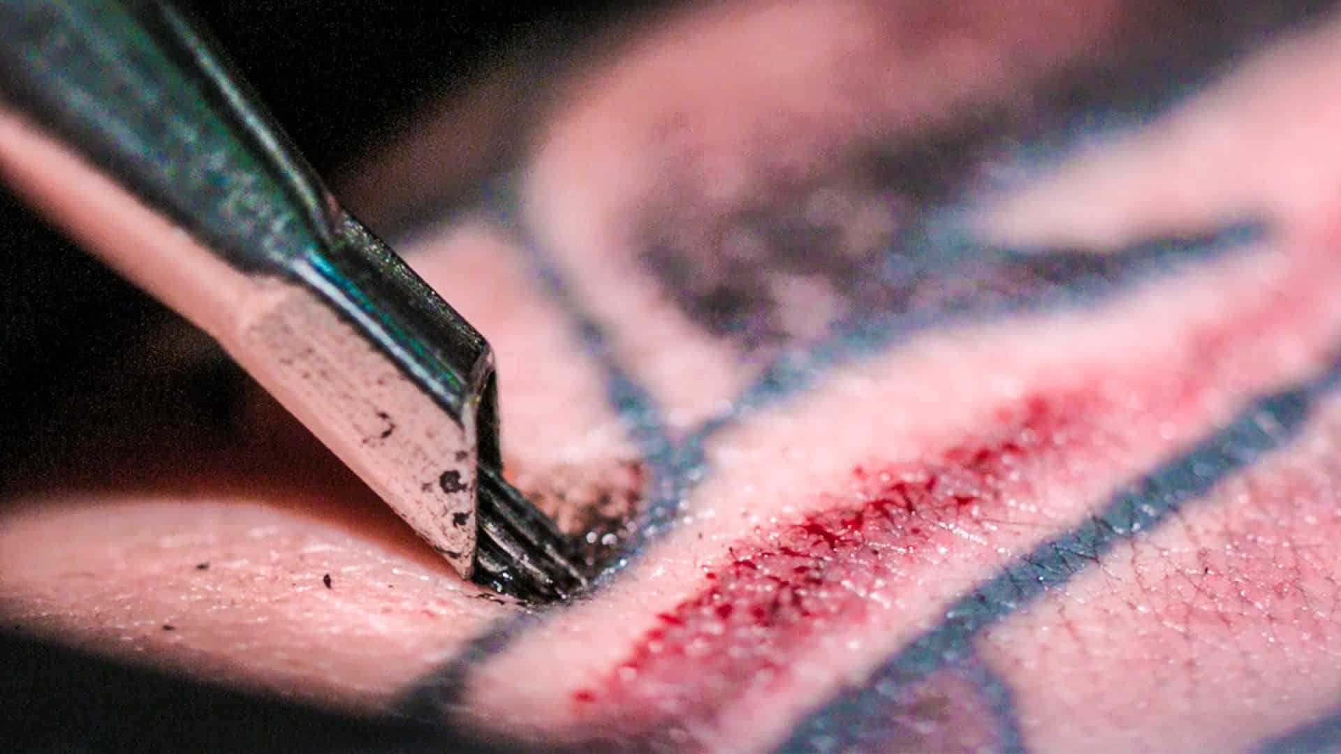 Tattooing in slow motion