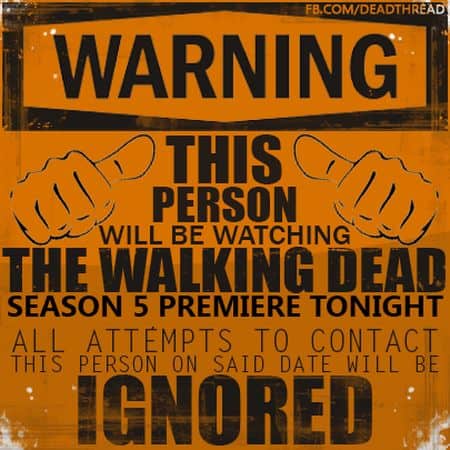 Warning! Watching The Walking Dead!