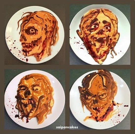 Homemade zombie pancakes