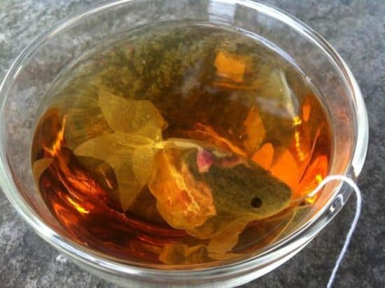 Čajové sáčky se zlatými rybkami