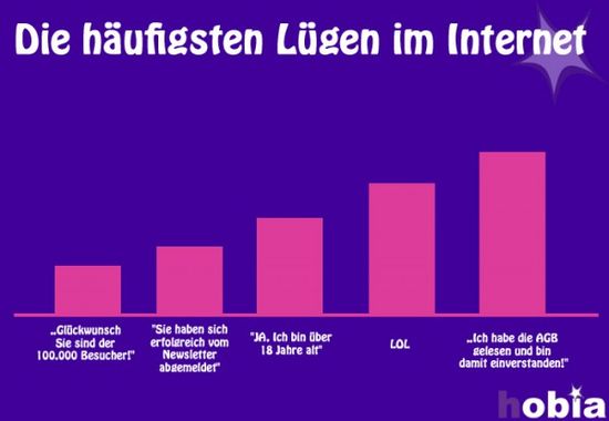 Die häufigsten Lügen im Internet