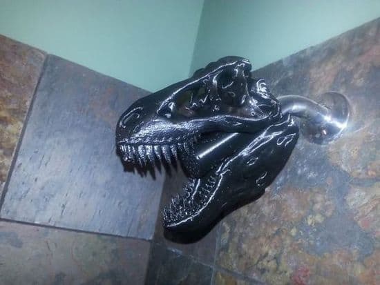 T-Rex shower head from the 3D printer