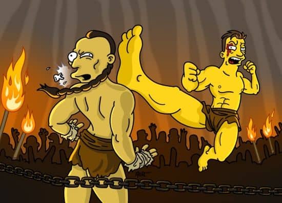  Jean-Claude Van Damme in Kickboxer Simpsonized