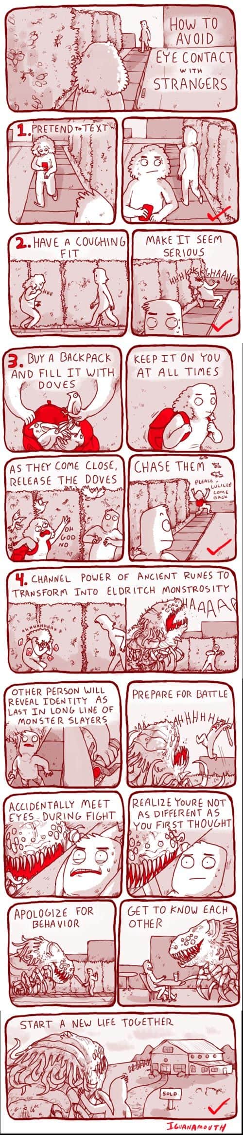 Wie man den Augenkontakt zu Fremden vermeidet