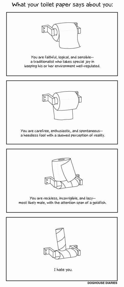 Co o vás říká váš toaletní papír