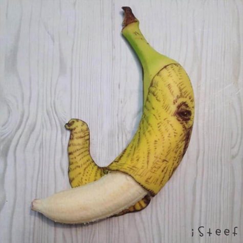 Arte hecho con plátanos