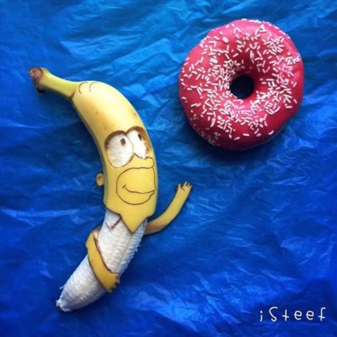 Arte hecho con plátanos