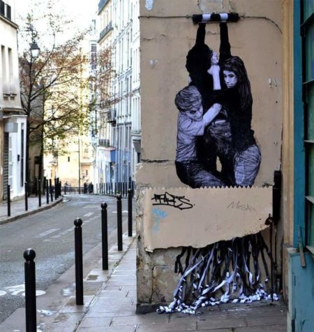 Arte de rua por Levalet