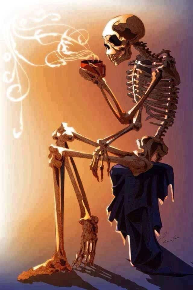 Coffee warms my bones