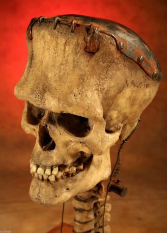 El cráneo del monstruo de Frankenstein