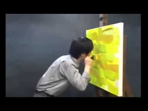 Expressive painting with the help of screams