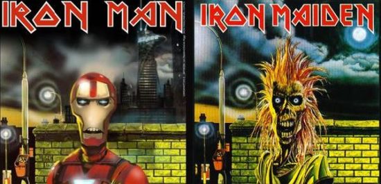 Comic-Helden in bekannten Alben Cover