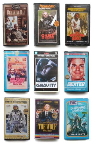 VHS-kansi nykypäivän sarjoille ja elokuville