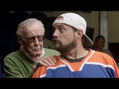 Comic-Legende Stan Lee und seine Cameo-Schüler Kevin Smith, Tara Reid, Michael Rooker, Jason Mewes und Lou Ferrigno