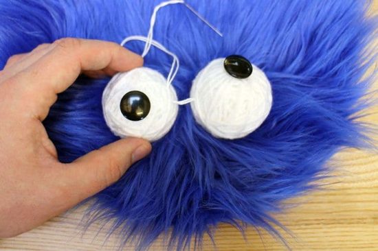 Couverture en fourrure DIY Cookie Monster avec oreiller Cookie