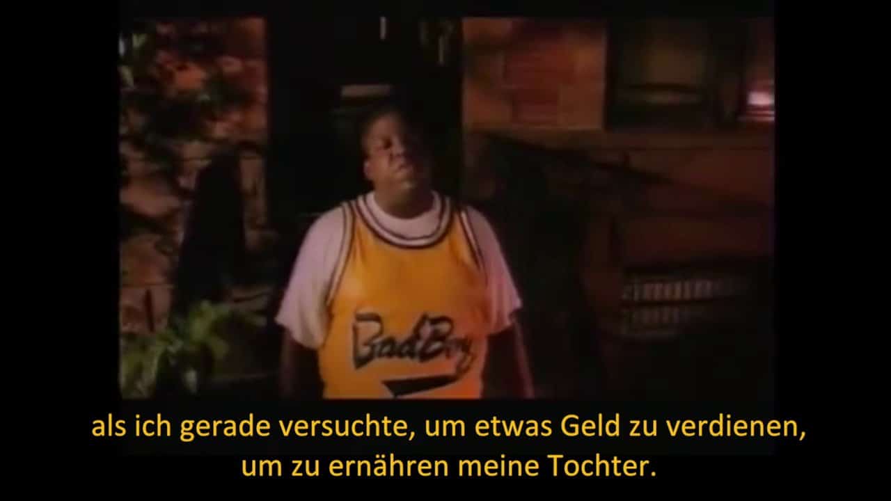 Notorious B.I.Gs «Juicy» per Google Translate ins Deutsche übersetzt