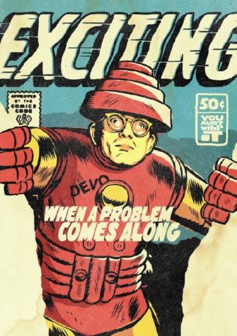 Mark Mothersbaugh von Devo als Iron Man