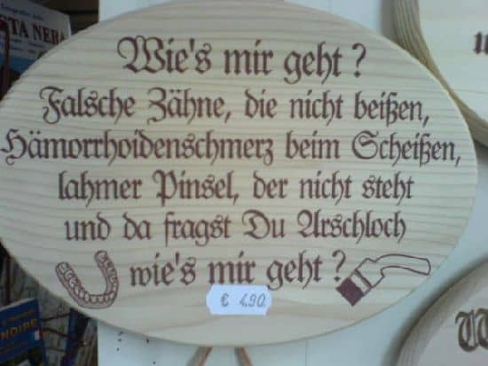 Wie's mir geht?