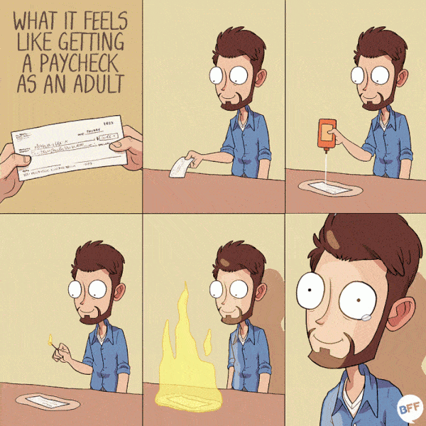 Wie es sich anfühlt als Erwachsener das erste Gehalt zu bekommen