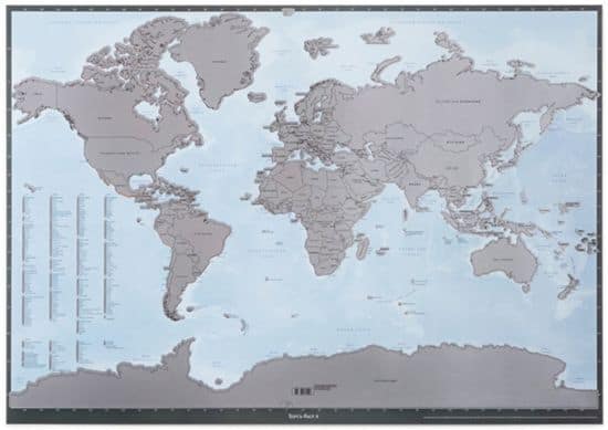 "I Was Here": Weltkarte zum Freirubbeln