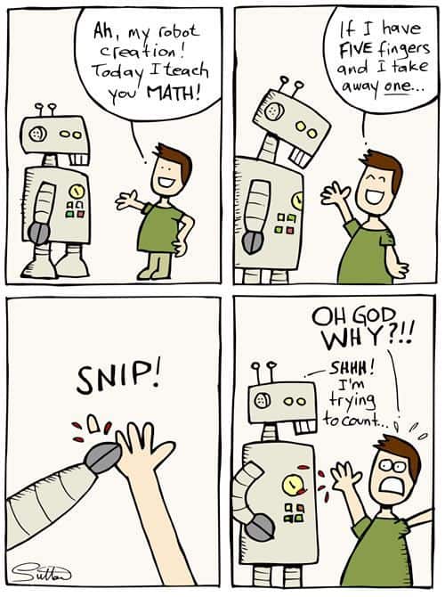 Mathe Unterricht für einen Roboter