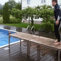 Wie man nicht in den Pool springen sollte