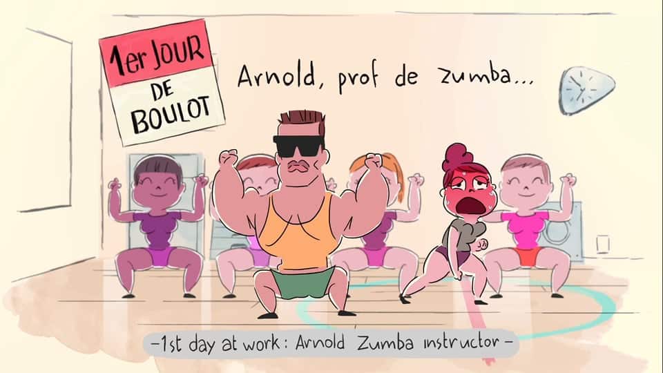 Arnie als Zumba-Trainer