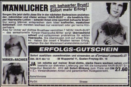 Männlicher durch Brusthaar