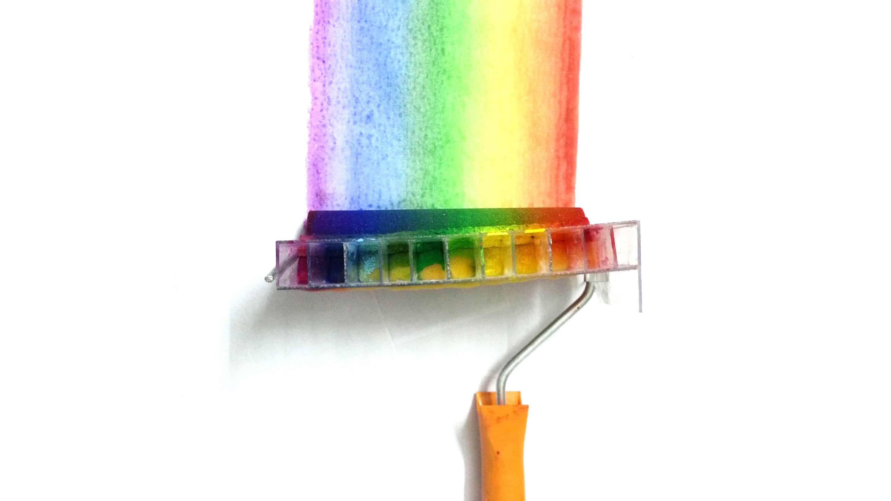 Regenbogenfarbroller selbstgemacht
