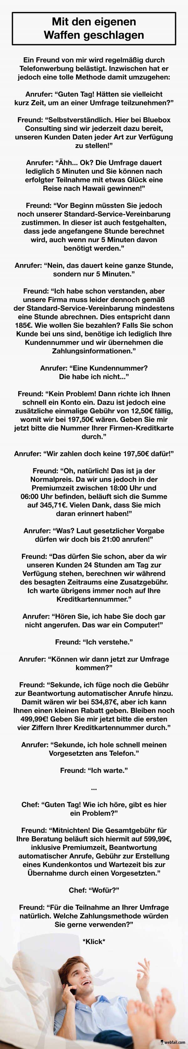 Mit den eigenen Waffen geschlagen