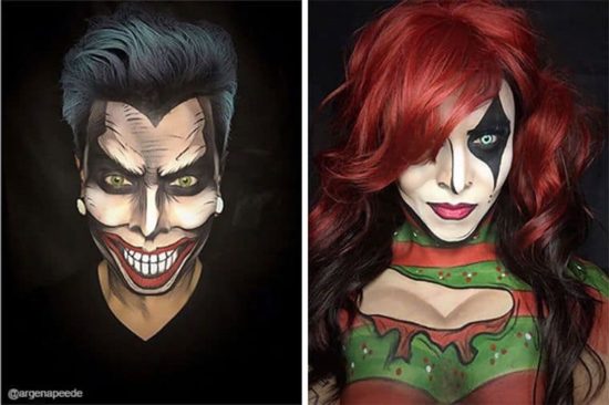 Make-up comic superheroes