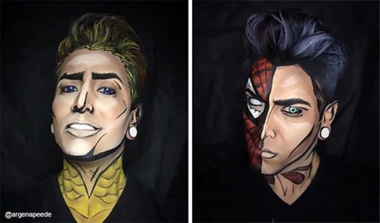 Make-Up Comic Superhelden
