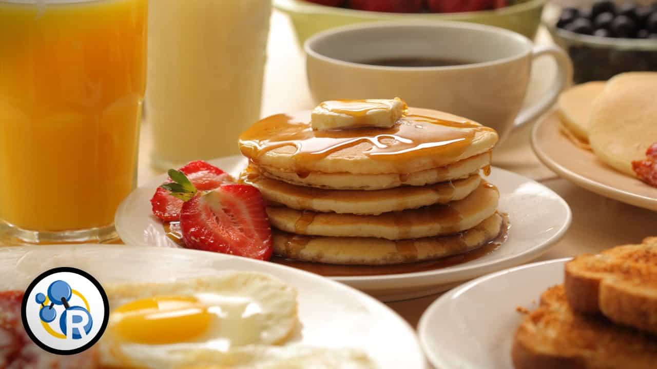 Die Zusammensetzung eines kompletten Frühstücks