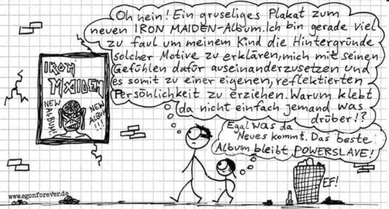 Die Antwort auf das überklebte Iron Maiden Plakat