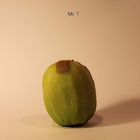 Prominente Köpfe aus Kiwis geschnitzt