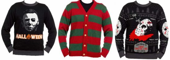 Slasher Sweaters: Tröjor för Freddy, Jason och Michael