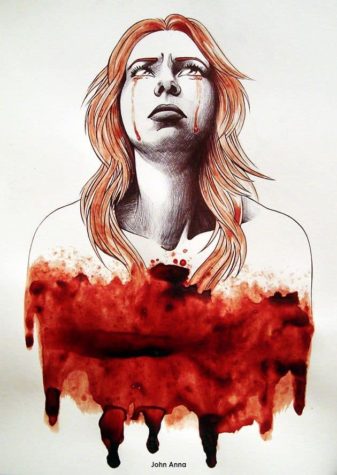 John Anna maler bilder med sitt eget menstruasjonsblod