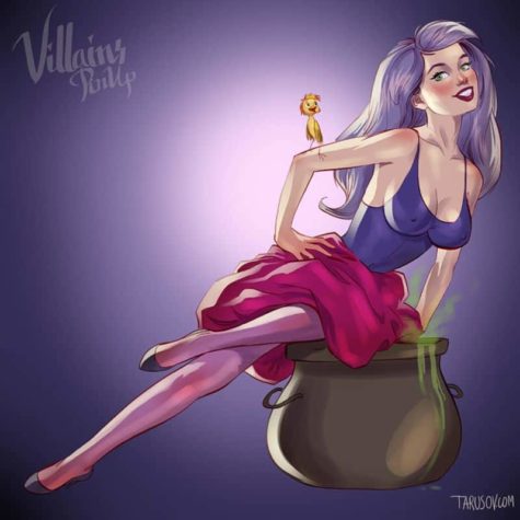 Disney villains as pin-up girls