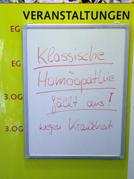 Homöopathie fällt aus