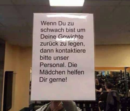 Neulich im Fitnessstudio