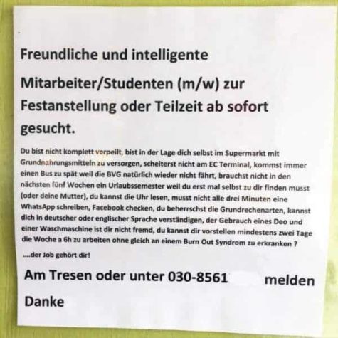Stellenausschreibung des Tages