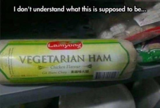Vegetarischer Schinken mit Hühnchengeschmack