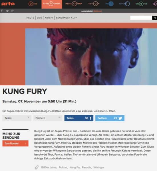 TV-Tipp des Tages: Kung Fury auf Arte