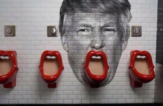 Urinoir Donald Trump