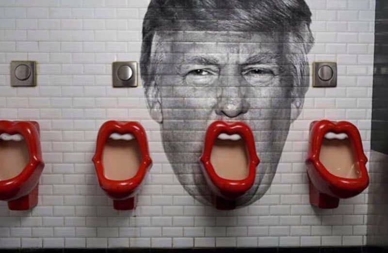 Donald Trump urinal in New York