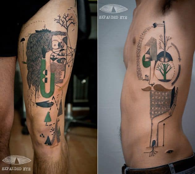 Expanded Eye: Abstrakte Kunst als Tattoo